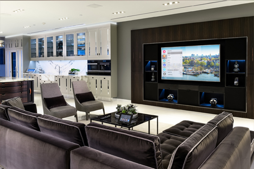 home automation controls the lighting system and the automatic shades