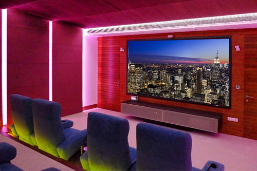 home theater system projector screen theater seating